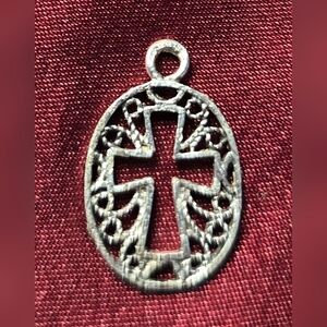 Vintage Filligree Silver Cross Pendant